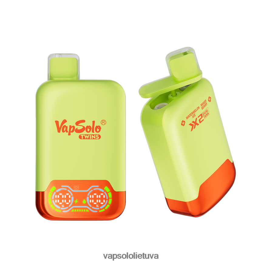 VapSolo Lietuva - VapSolo TWINS vienkartiniai garai DZ482B34 arbūzų ledas ir uogų mišiniai