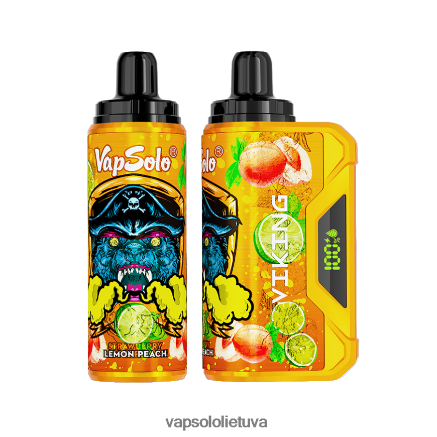 VapSolo Flavours - VapSolo VIKING vienkartiniai garai DZ482B41 citrininis persikas